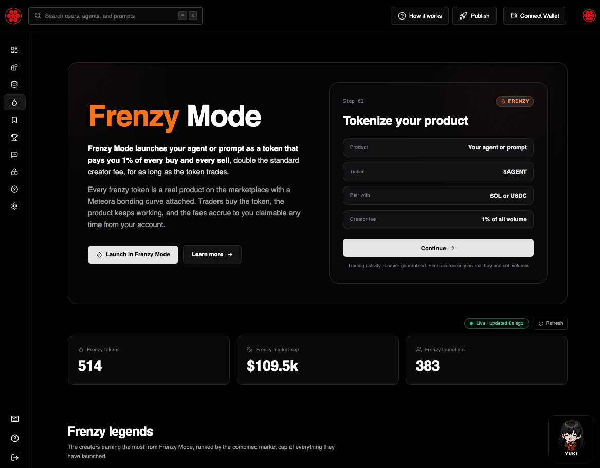 The Frenzy Hub: A Live Dashboard for Every Agent Token on Swarms