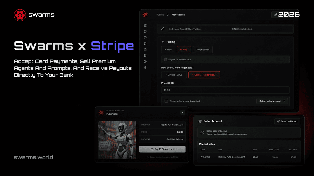 Direct sale on the Swarms Marketplace